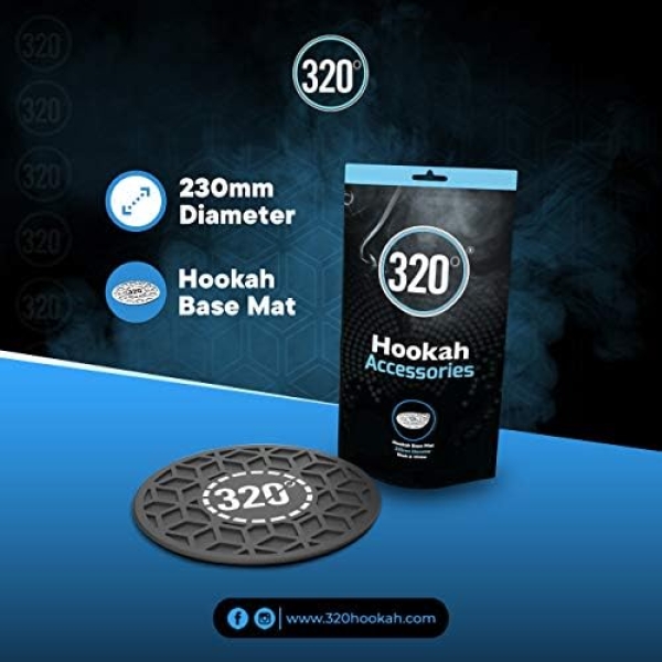 320° Base Mat Protector - 230mm Diameter (Black & Gold) - Image 2