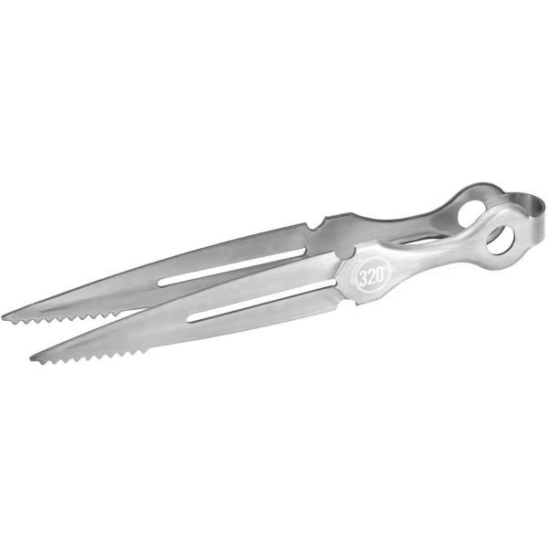 320° Premium Shisha Hookah Tongs for Coal Charcoal - Silver Metal - in Gift Box - Image 4