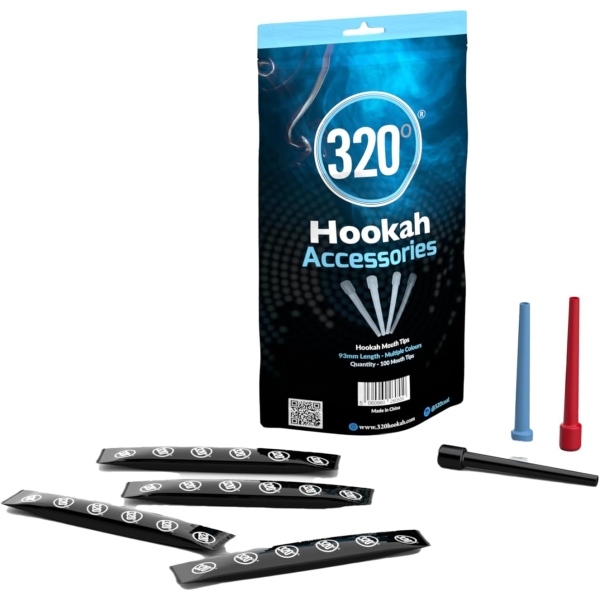 320º Disposable Shisha Hookah Mouth Tips - Pack of 100. Individually Wrapped - Image 4