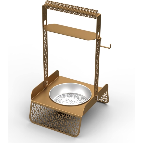 320° Stainless Steel Charcoal Coal Holder - Gold& Silver