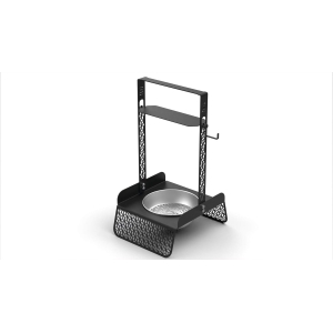 320° Stainless Steel Charcoal Coal Holder - Black & Silver