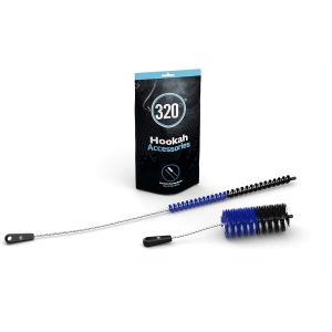 320° Hookah Shisha Base and Stem Cleaning Brush - Black & Blue - Nicotine Free!