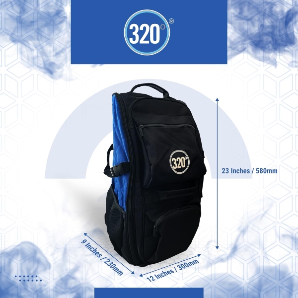320º Shisha Hookah Large Storage Travel Bag Carry Case Backpack - 14 Compartments - Image 6