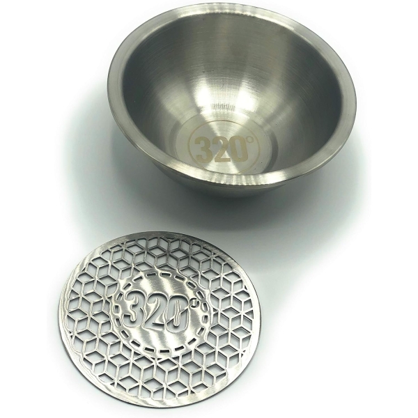 320° Stainless Steel Charcoal Coal Holder - Black & Silver - Image 5