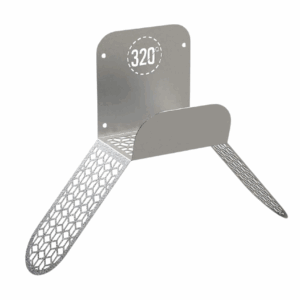 320° Wall Mount Hose Pipe Holder - Silver Metal