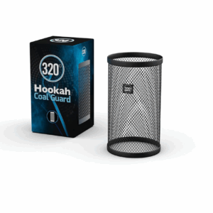 320° Hookah Shisha Charcoal Guard Shield – Black Metal Safety Cover (11cm x 20cm) – Protects Clothing, Furniture & Flooring