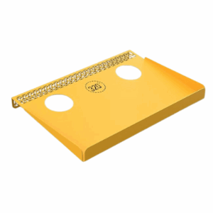 320° Hookah Shisha Bowl Prep Tray – Gold Metal Mixing Tray with Bowl Holders – Premium Hookah Accessory for Flavour Preparation