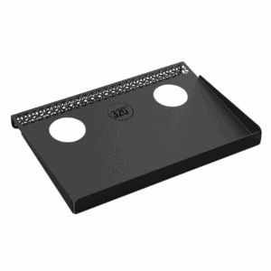 320° Hookah Shisha Bowl Prep Tray – Black Metal Mixing Tray with Integrated Holes – Premium Design for Flavour Preparation