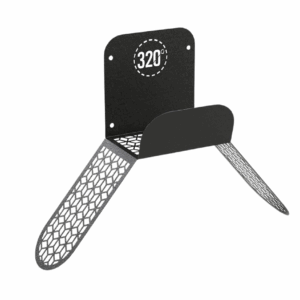 320° Hookah Shisha Wall Mount Hose Pipe Holder - Black Metal