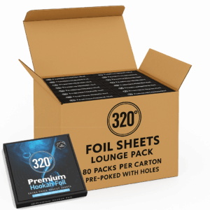 320 Pre-Poked Foil Sheets Shisha Hookah - Lounge Pack - 80 Packs (4000 Sheets)