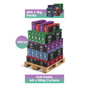320° 800 KG Coconut Shisha Charcoal Coal MIXED PALLET - Full Pallet - 40 x 20kg Cartons