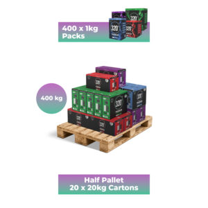 320° 400 KG Coconut Shisha Charcoal Coal MIXED PALLET - Half Pallet - 20 x 20kg Cartons