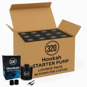 320º Hookah Shisha Pump Starter - Lounge Case - 80 Pumps
